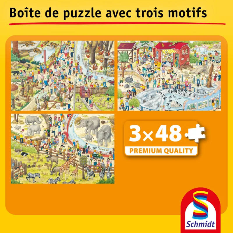3 Puzzles - Plaisir au zoo
