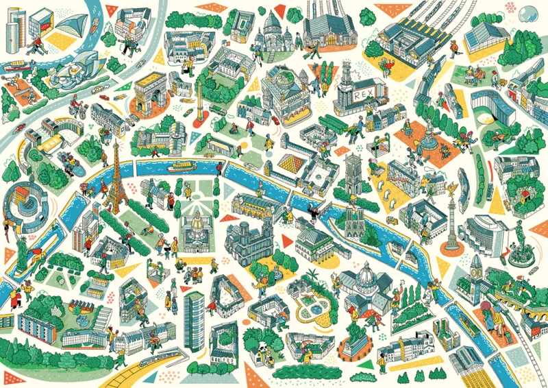 Puzzle en Bois Découpé à la Main - Paris Labyrinthes