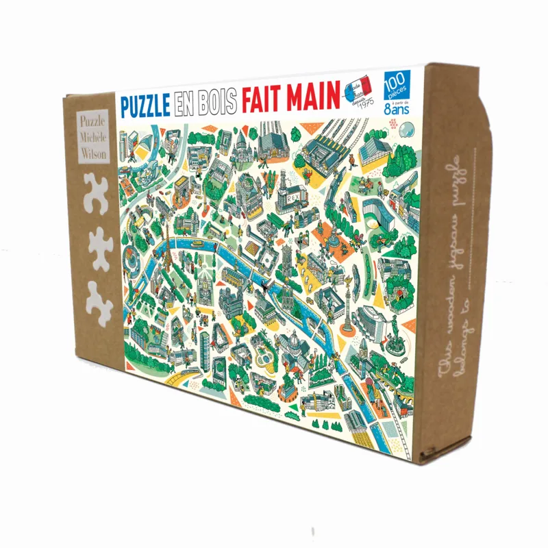 Puzzle en Bois Découpé à la Main - Paris Labyrinthes