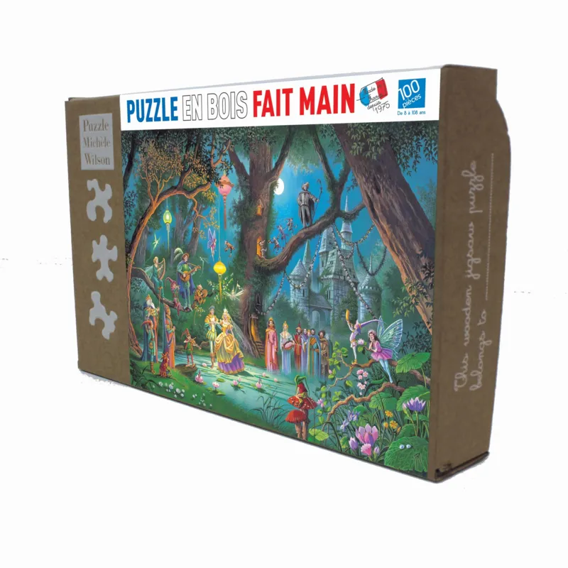 Puzzle en Bois Découpé à la Main - Mariage D'Une Fée
