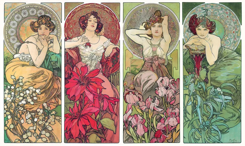 Puzzle en Bois Découpé à la Main - Les Pierres Précieuses - Mucha