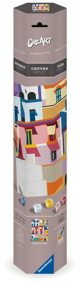 Peinture au Numéro - CréArt - Edition Toiles - Colorful Houses