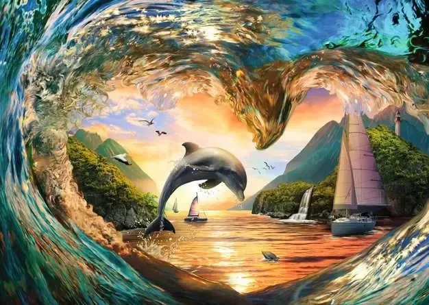 Sauter Dans Le Coucher Du Soleil