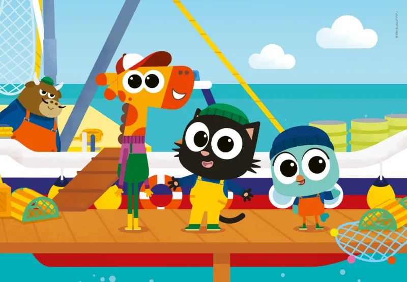 2 Puzzles - Ferme & Pêcheur Milo