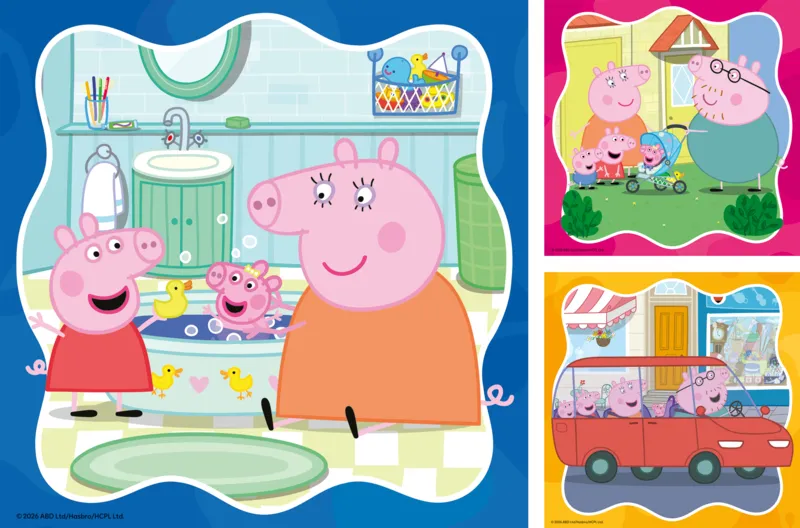 3 Puzzles - La famille d'abord ! - Peppa Pig