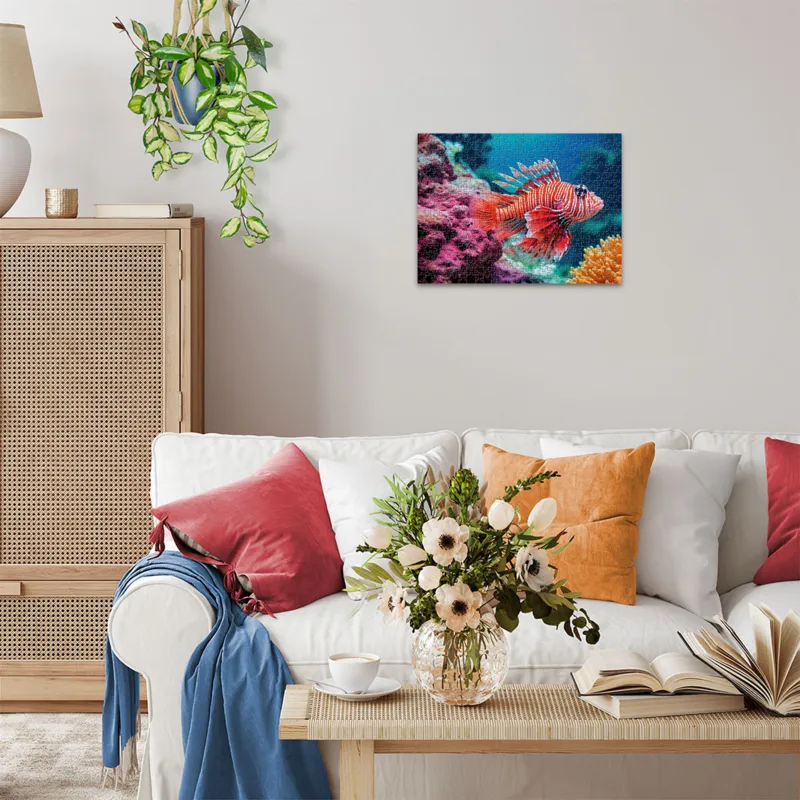 Poisson-Lion - Puzzle Highlight - Animaux Colorés