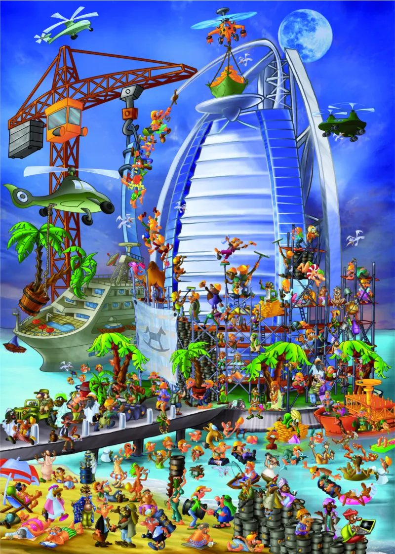 Cartoon Collection - Construction du Burj Al Arab