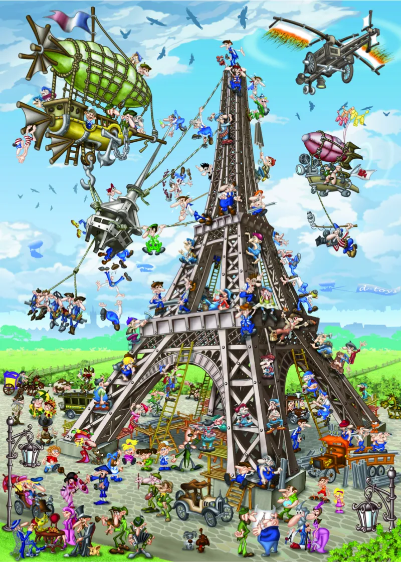 Cartoon Collection - Construction de la Tour Eiffel