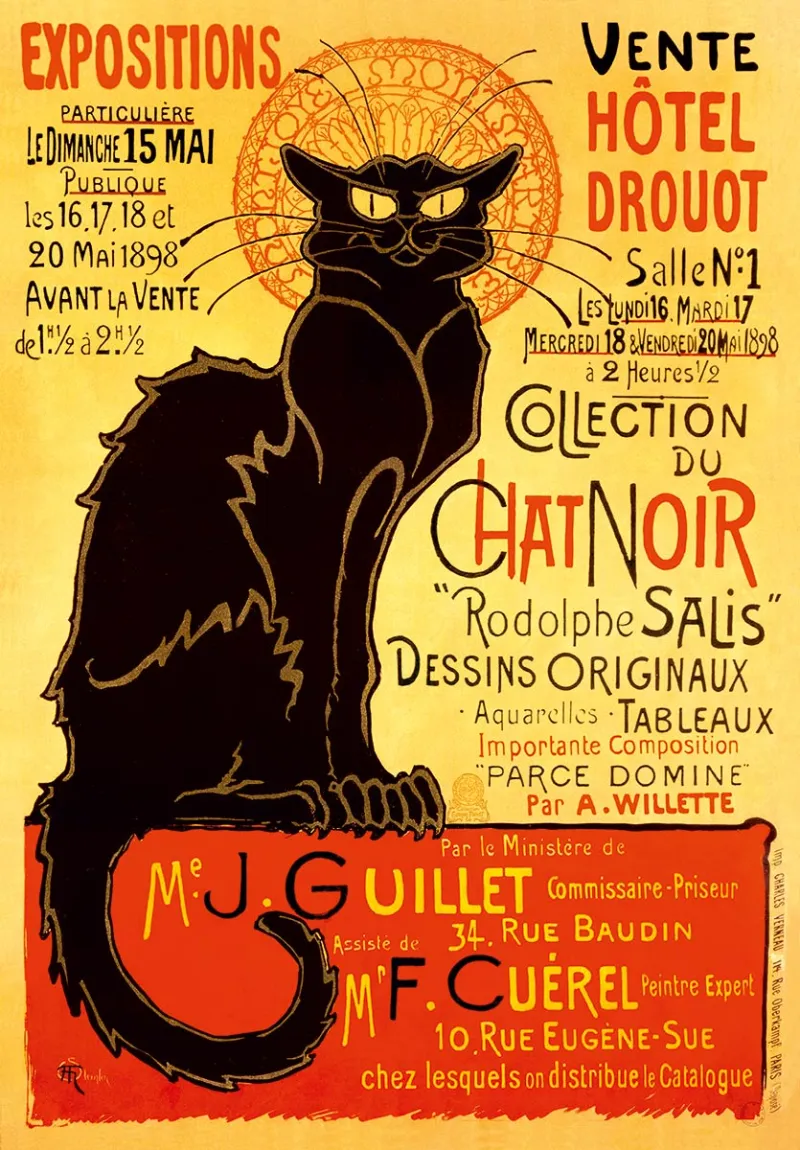 Poster vintage - Collection du Chat Noir