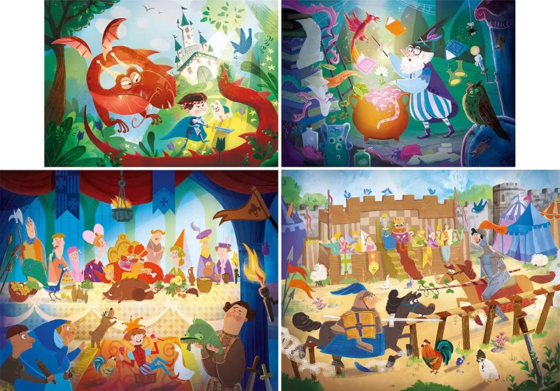 Il était une fois - 4 Puzzles Evolutifs (20/60/100/180 Pièces)