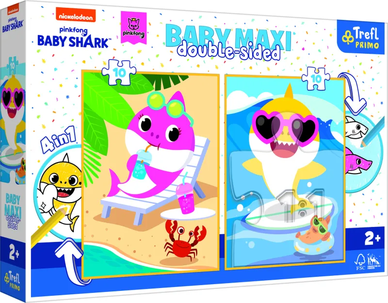 2 Puzzles - Baby Maxi Puzzle - Baby Shark