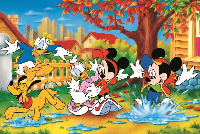 40e Anniversaire Trefl - Jouer Dans Les Flaques D'Eau - Disney Mickey Mouse Et Ses Amis