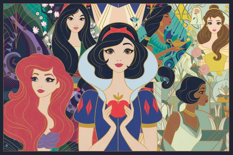 2 Puzzles - Princesses Enchanteresses - Princesse Disney