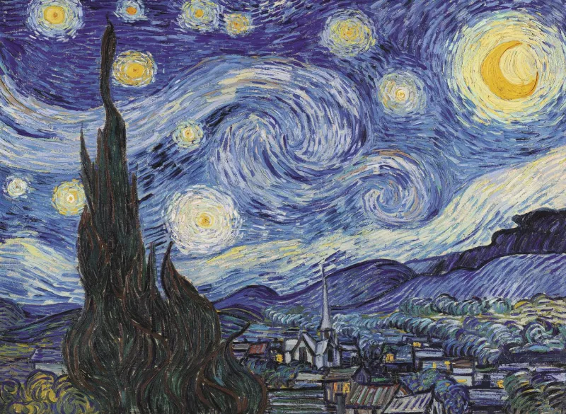 Pièces XXL - Puzzle Bois - La Nuit Étoilée - Vincent Van Gogh