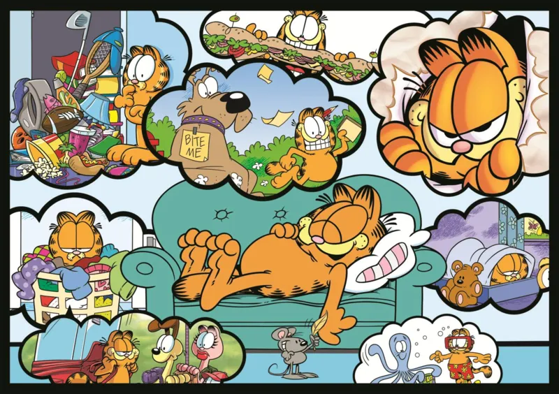 4 Puzzles - Garfield N'Aime Pas Les Lundis -