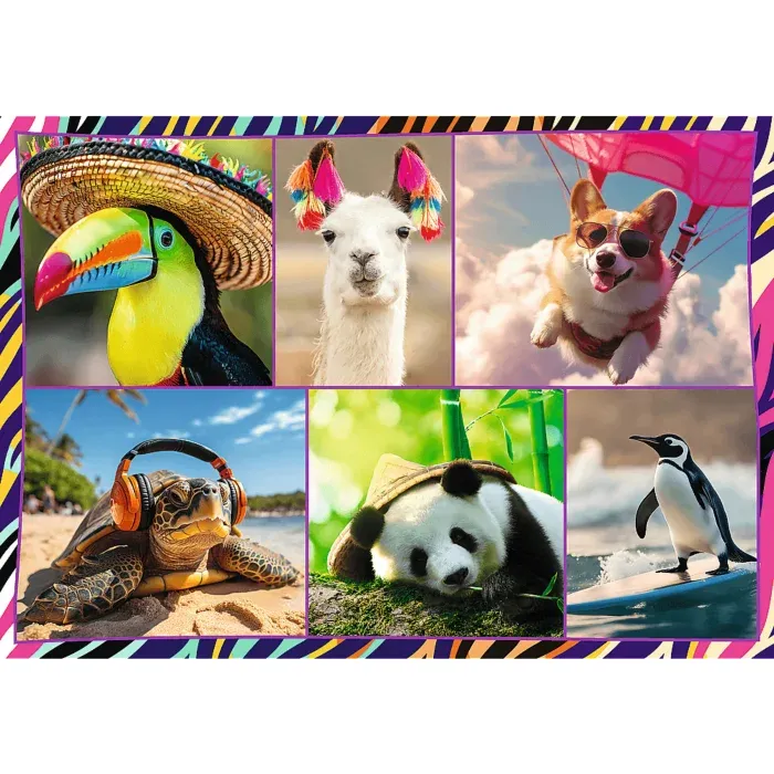 4 Puzzles - Animaux Drôles