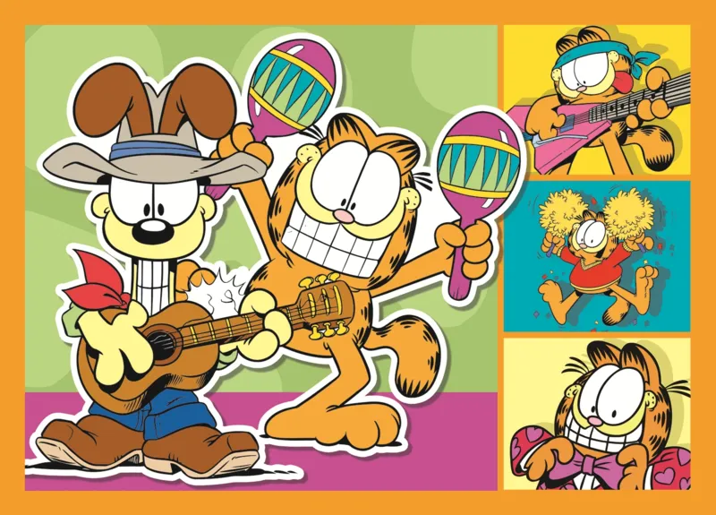 4 Puzzles - Garfield Adore Les Lasagnes