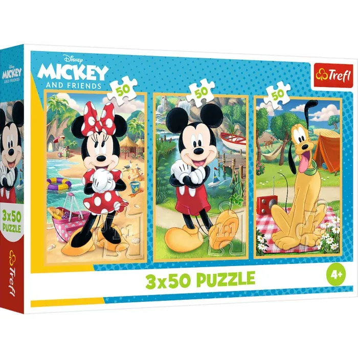 3 Puzzles - Mickey En Vacances - Disney Mickey Mouse