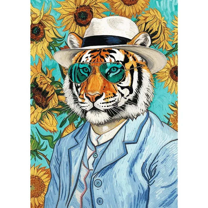 Pets as Art - Monsieur Tigre et Les Tournesols