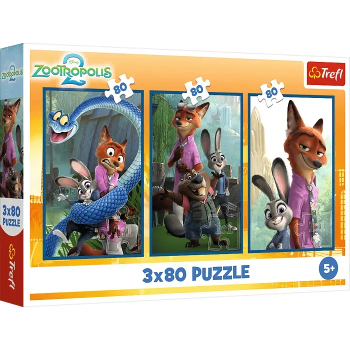 3 Puzzles - Enquête Sur Les Animaux de Compagnie - Disney Zootopia 2