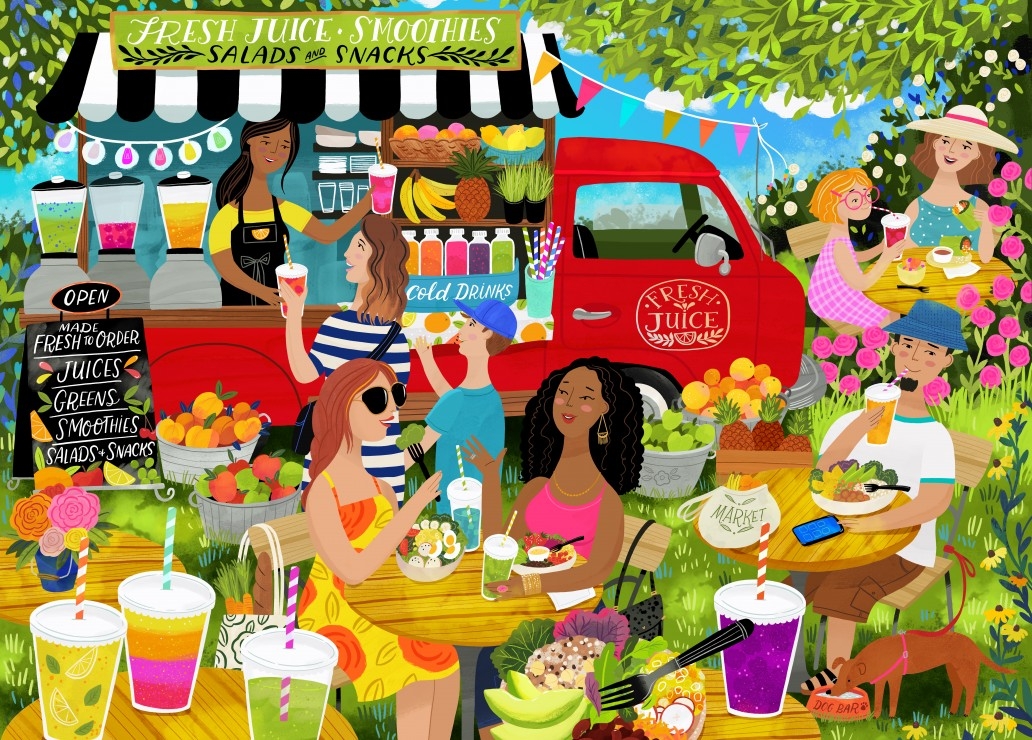 F00290 Pieces & Peace - Puzzle Juice Truck - 1500 pièces - Pieces-Peace-F ...