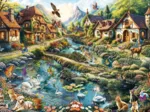 Village en lisière de forêt