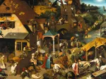 2 Puzzles - L'Art de Pieter Brueghel : Proverbes Flamands - Le Dénombrement de Bethléem
