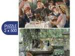 2 Puzzles - L'Art d'Auguste Renoir : Le Déjeuner des Canotiers - La Grenouillère