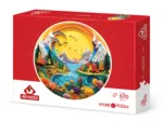 Puzzle Rond - Paysage Papier