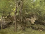 Jean-Baptiste-Camille Corot : Rochers en Forêt de Fontainebleau, 1860-1865