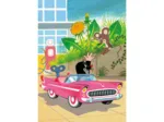 Mini Puzzle - La Petite Taupe : Voiture Rose