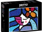 Romero Britto - Girl with flower