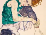 Egon Schiele - Seated Woman with Legs Drawn Up, 1917