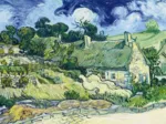 Vincent Van Gogh - Thatched Cottages at Cordeville, 1890