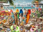 Chiens et Chats à la Plage