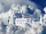 Neuschwanstein Castle in Clouds