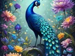 Flowers & Peacock