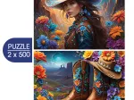 2 Puzzles - Cowgirl and Boots - Far West Collection