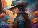 2 Puzzles - Cowgirl and Boots - Far West Collection