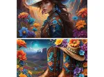 2 Puzzles - Cowgirl and Boots - Far West Collection