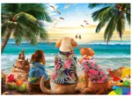Chiens sur la plage