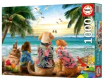 Chiens sur la plage