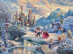 Thomas Kinkade Disney - Beauty and the Beast, Magical Winter Evening