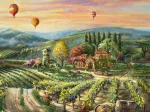 Thomas Kinkade - Peaceful Valley Vineyard