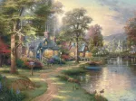 Puzzle en bois - Le Village au Bord du Lac