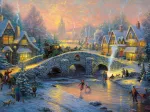 Thomas Kinkade : Village en hiver