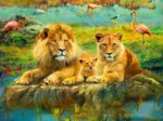 Lions dans la Savanne