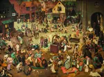 Pieter Brueghel Le Vieux - The Fight Between Carnival and Lent