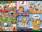 4 Puzzles - Garfield N'Aime Pas Les Lundis -
